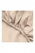 Drap housse simple en satin - 90x190+30 - Beige - 128