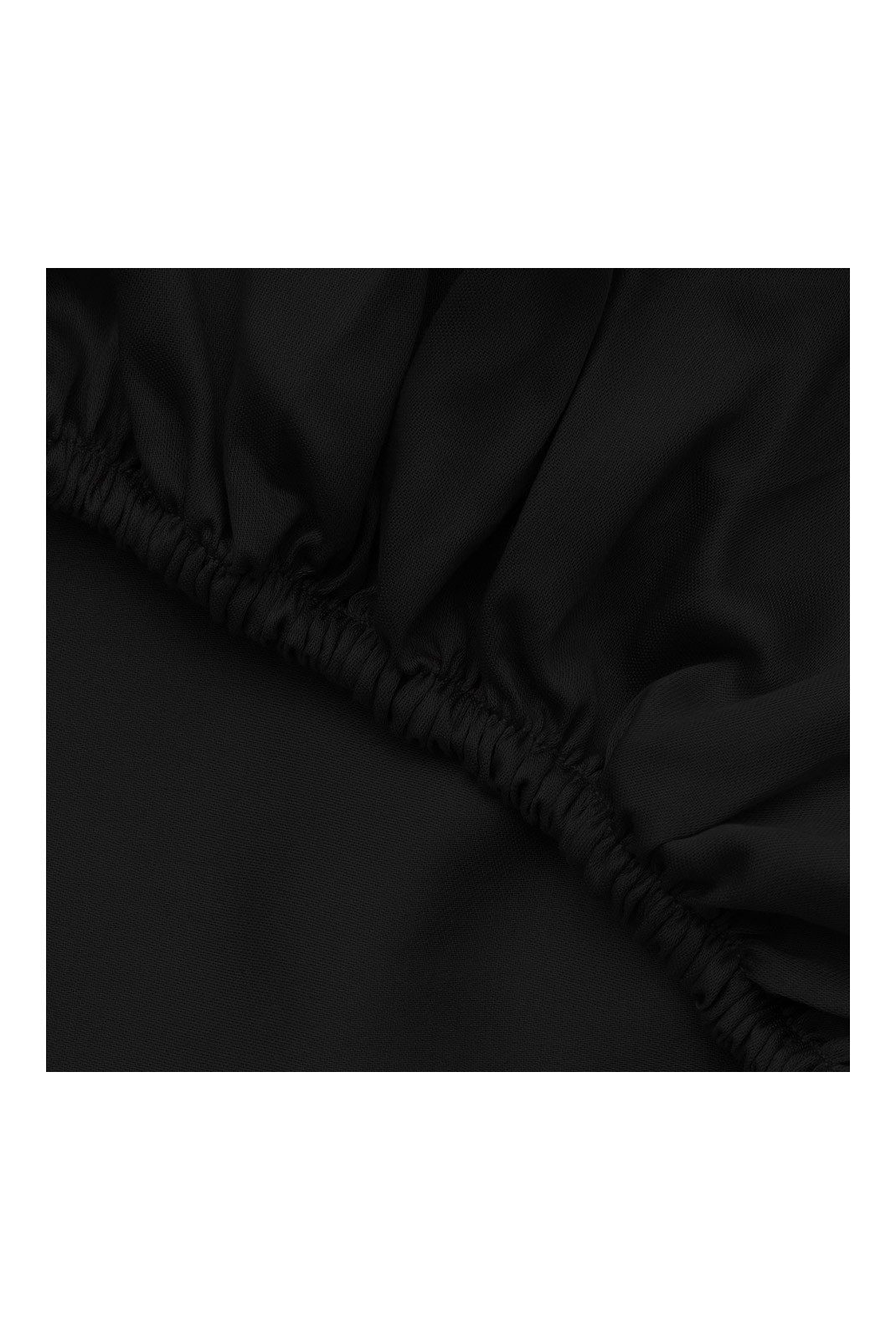 Drap housse simple en satin - 90x190+30 - Black - 129