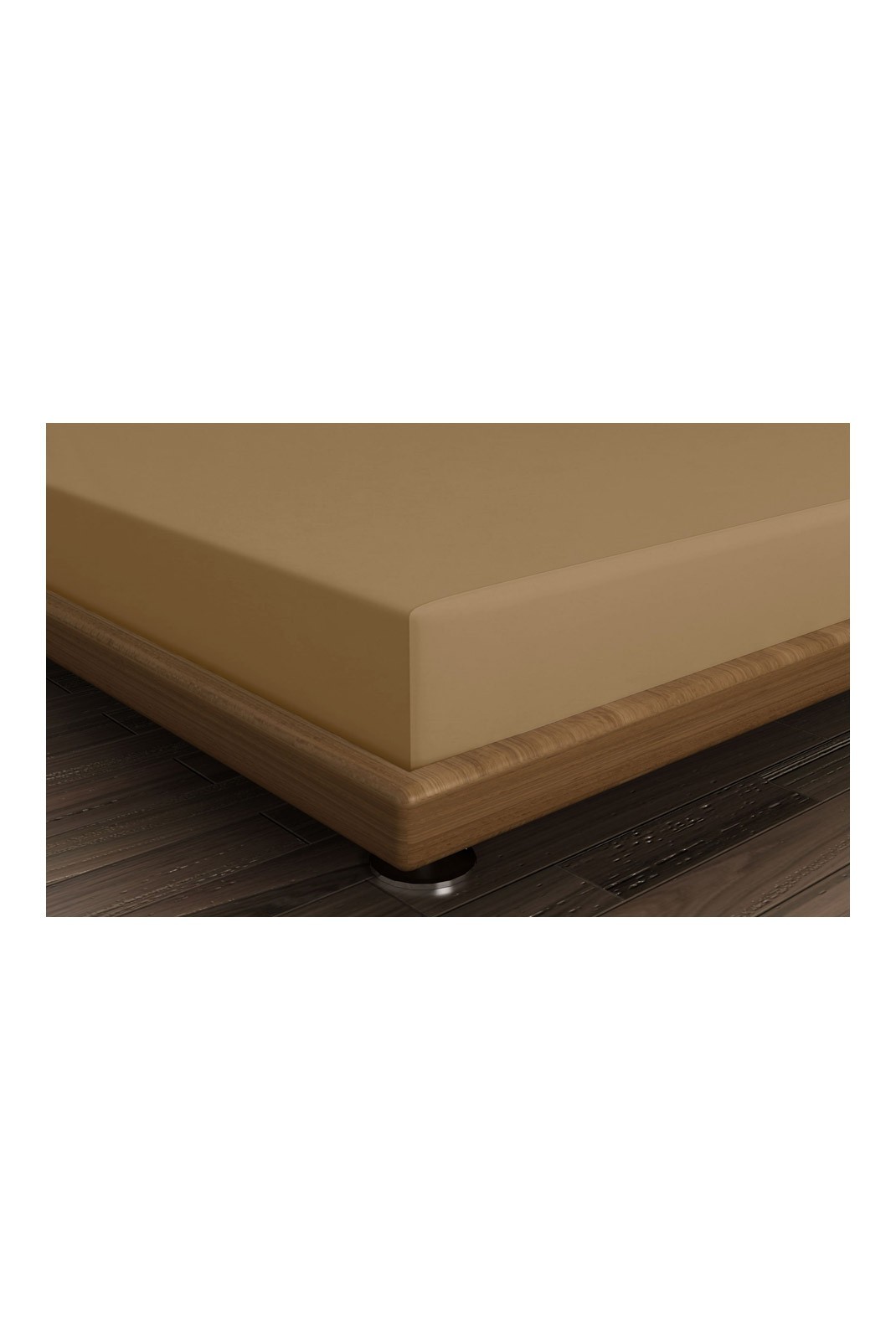 Drap housse simple renforcé - 90x200+30 - Light Brown - 124