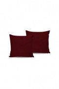 Ensemble de taies d'oreiller en satin - 60x60 - Maroon - 132