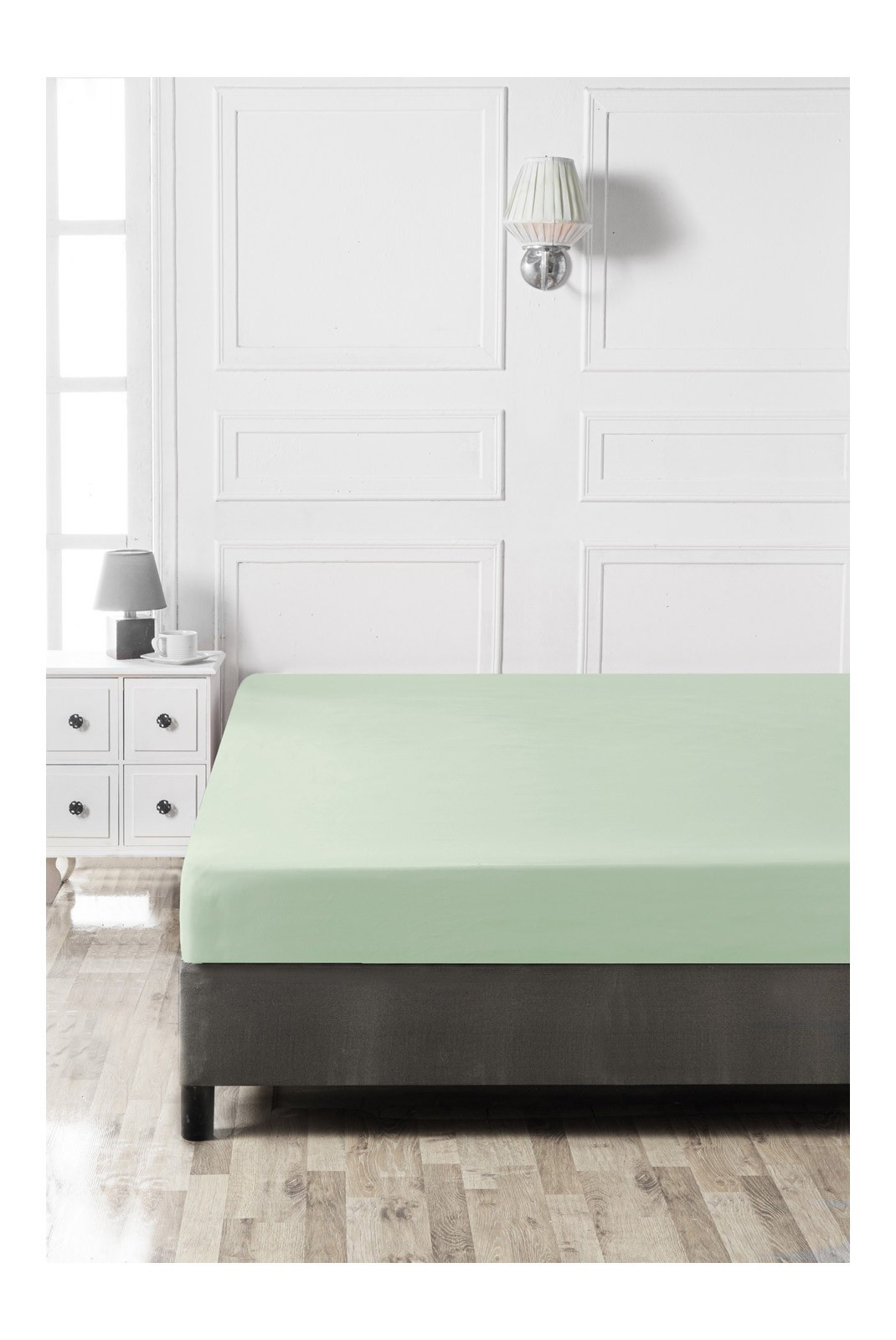 Drap housse renforcé Super King - 180x200+30 - Light Green - 111