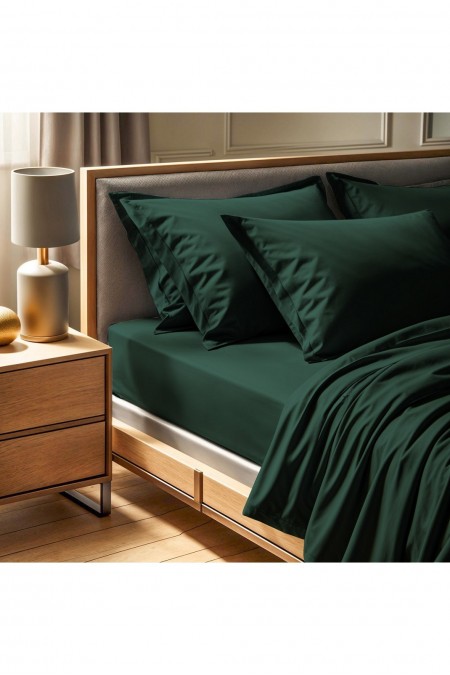 Drap housse simple renforcé Small - 90x190+30 - Dark Green - 112