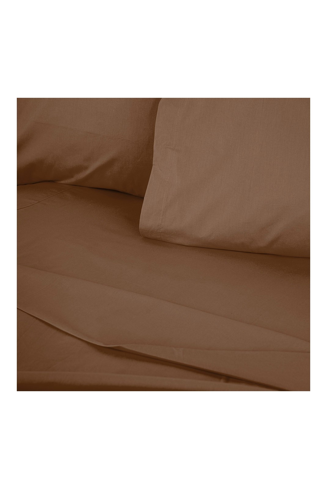 Drap housse simple renforcé - 90x200+30 - Brown - 125