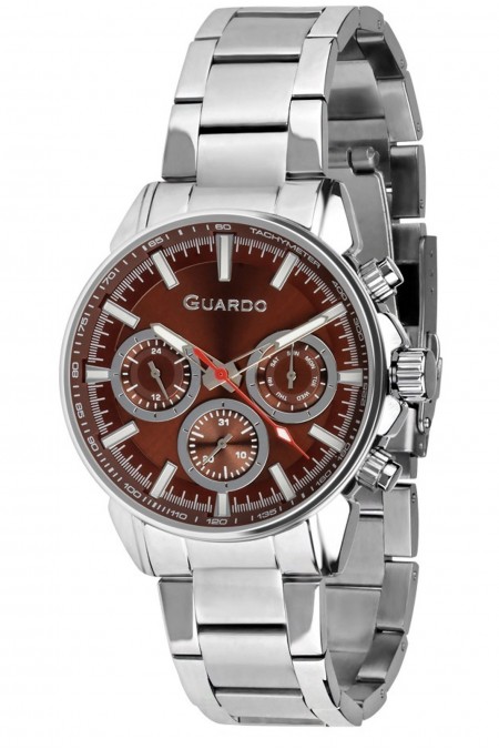 Montre - GUARDO - Silver/Brown/Silver - 012689-2