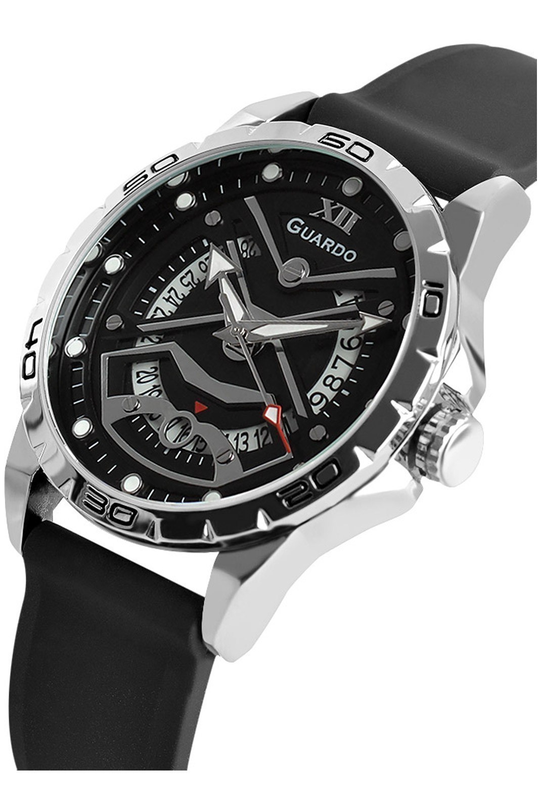 Montre - GUARDO - Silver/Silver-Black/Black - 012751-1