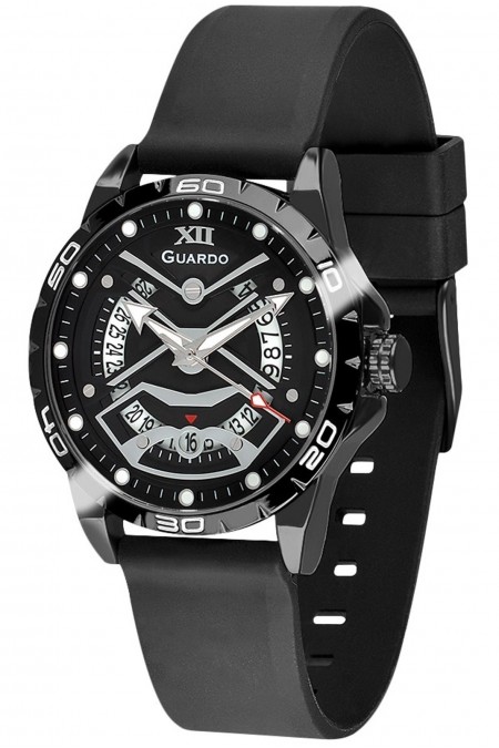 Montre - GUARDO - Black/Silver-Black/Black - 012751-3