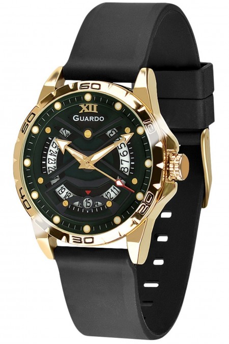 Montre - GUARDO - Gold/Black-Dark Green/Black - 012751-4