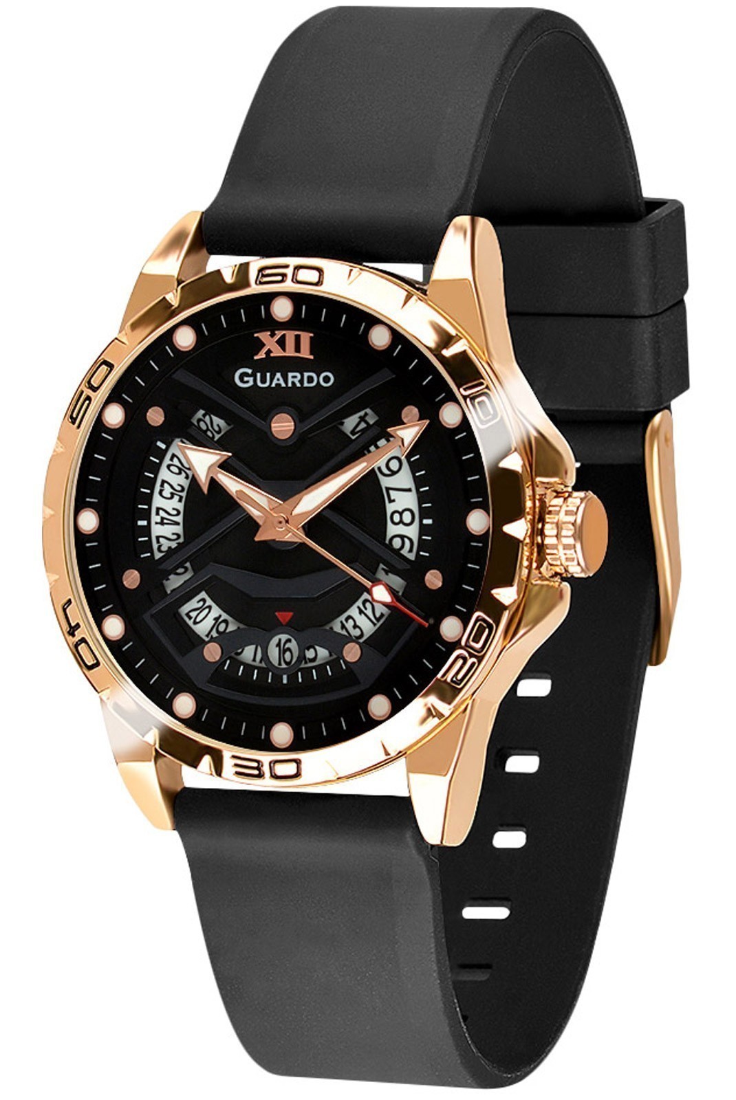 Montre - GUARDO - Rose Gold/Black/Black - 012751-5