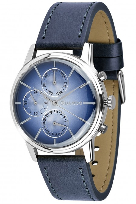 Montre - GUARDO - Silver/Dark Blue/Dark Blue - B01397-2