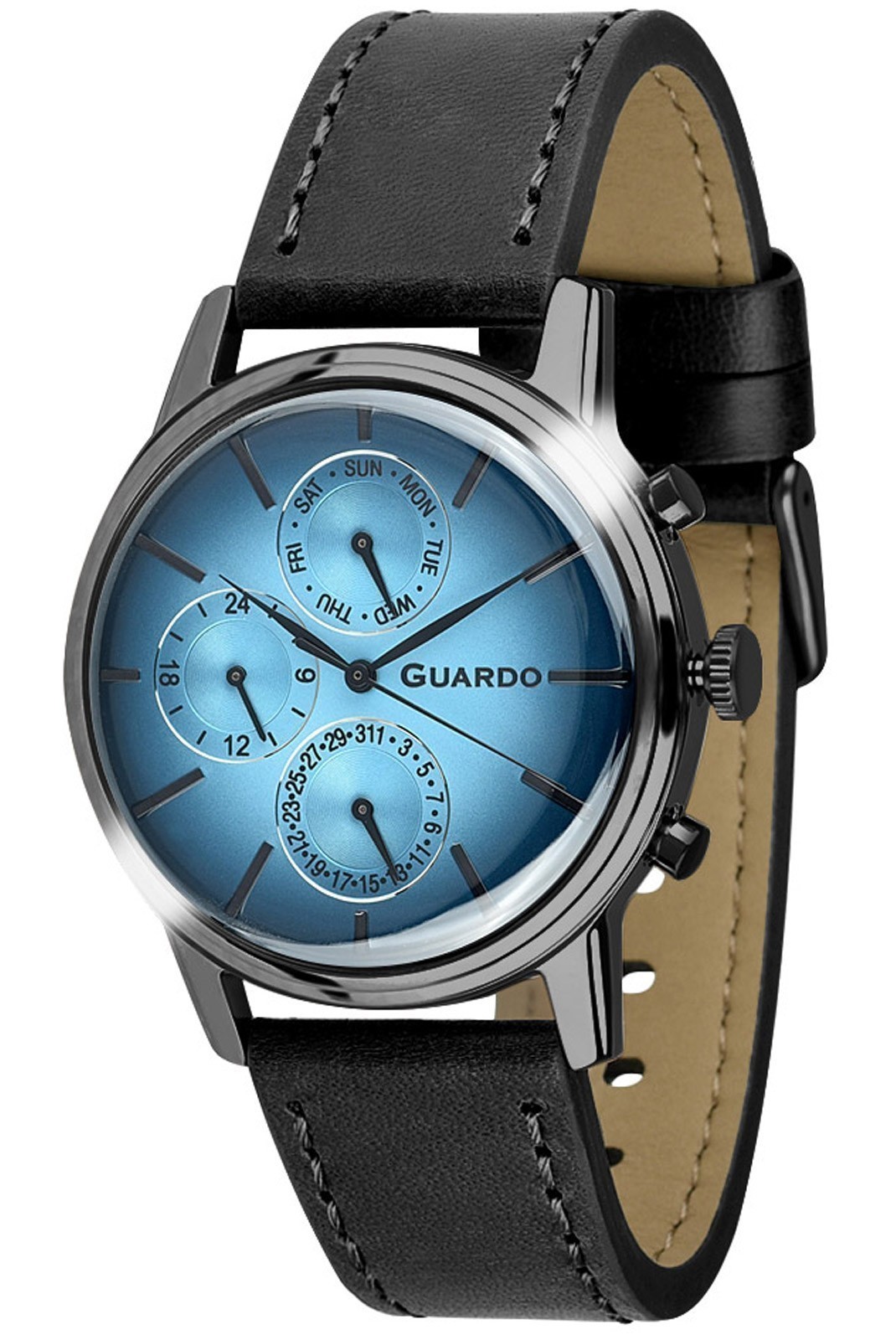 Montre - GUARDO - Black/Blue/Black - B01397-5