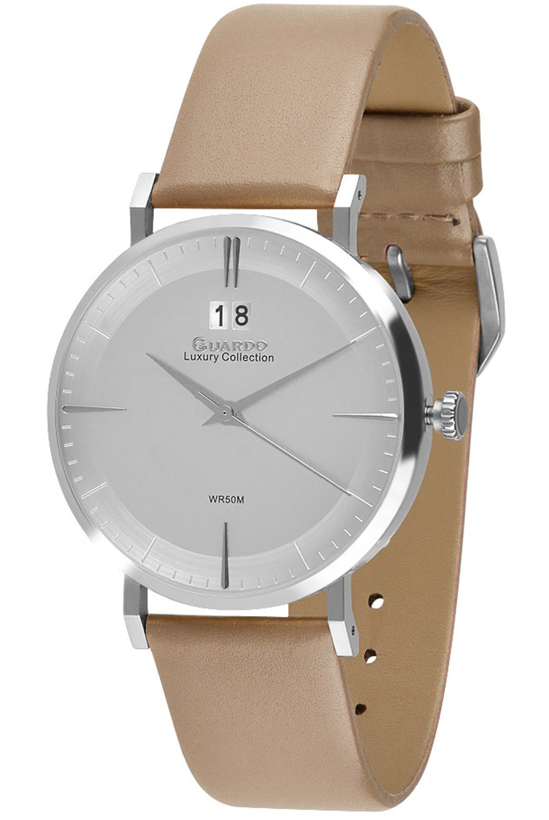 Montre - GUARDO - Silver/Silver/Beige - S02428-3