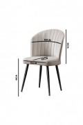 Ensemble de chaises (2 pièces) - Cream / Black - K1139