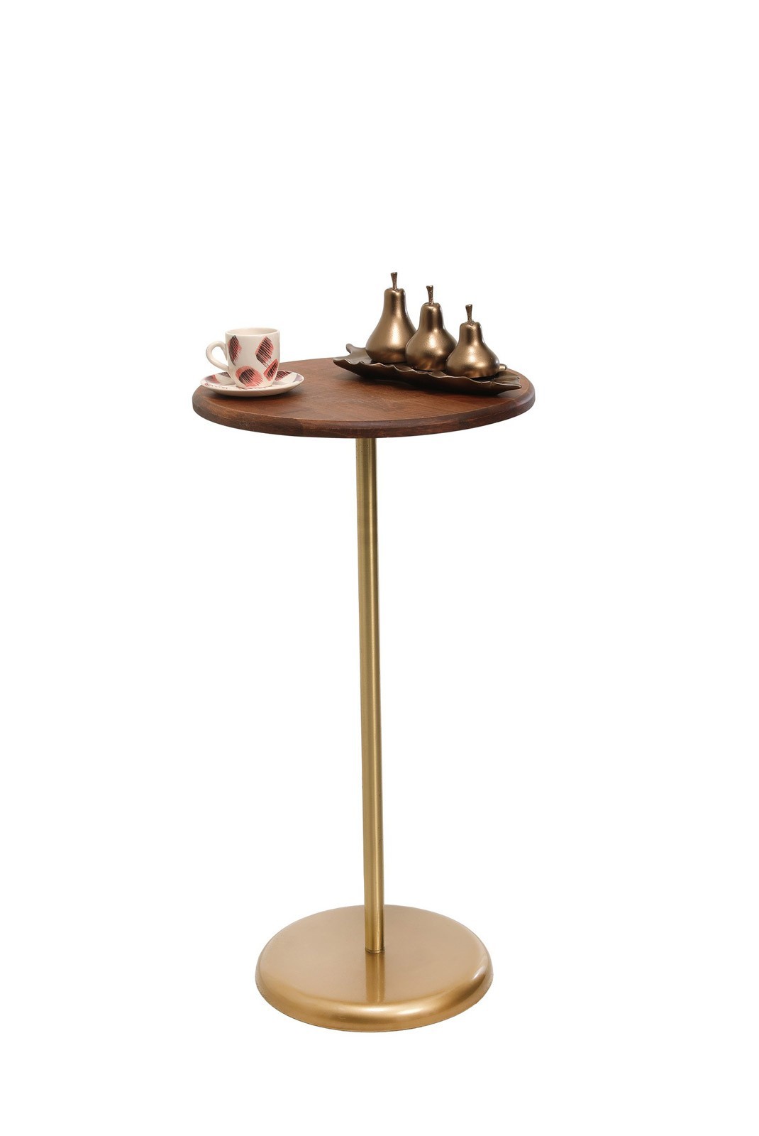 Table d'appoint - Gold / Walnut - R1164