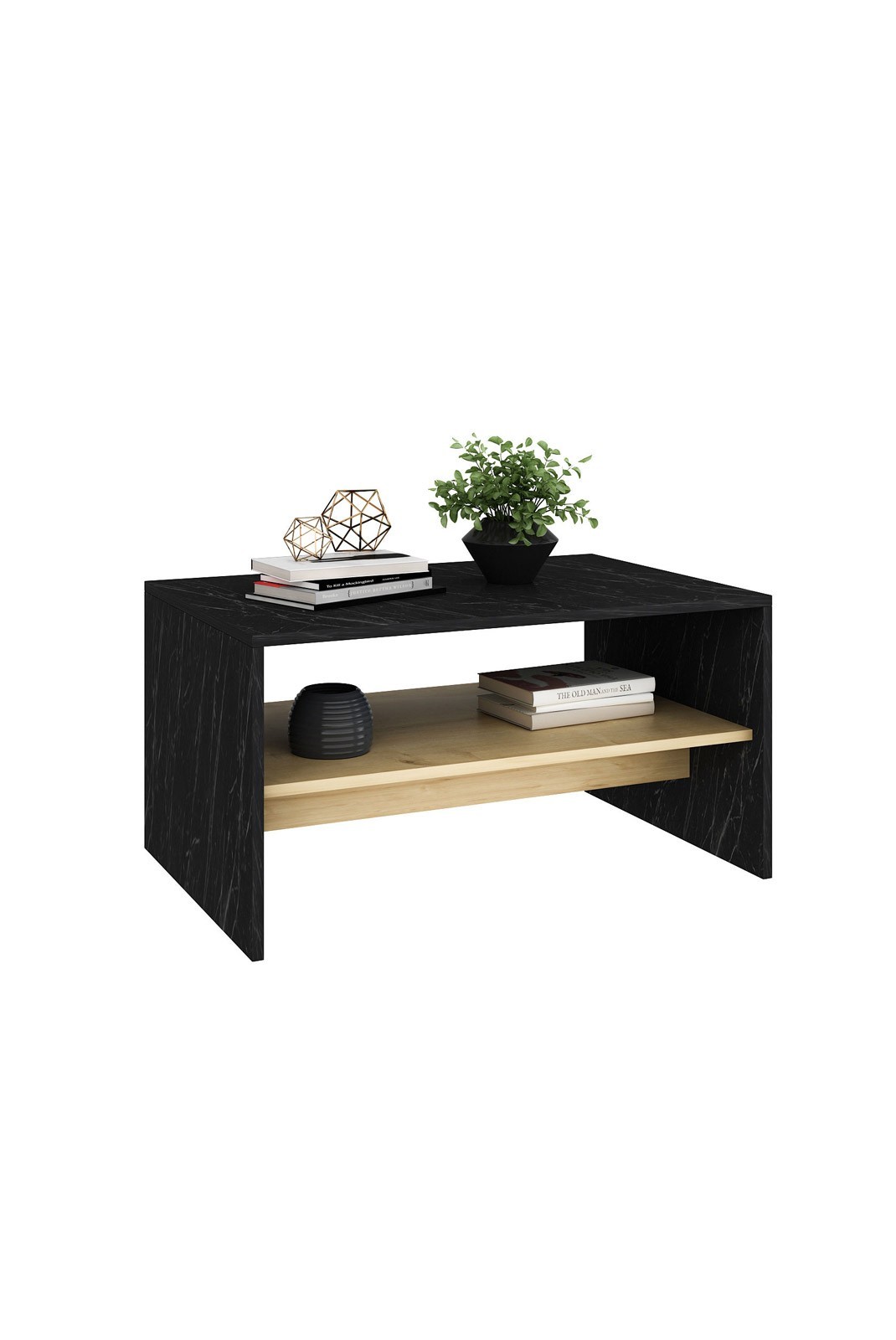 Table basse - Black / Marble / Sapphire Oak - V1309