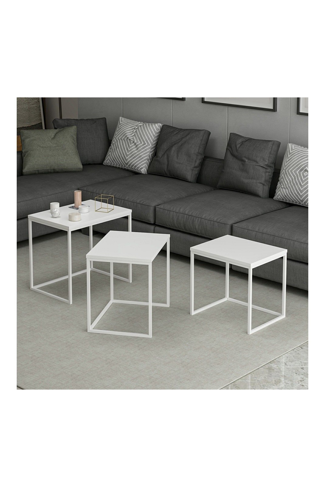 Table gigogne (3 pièces) - White - R1206