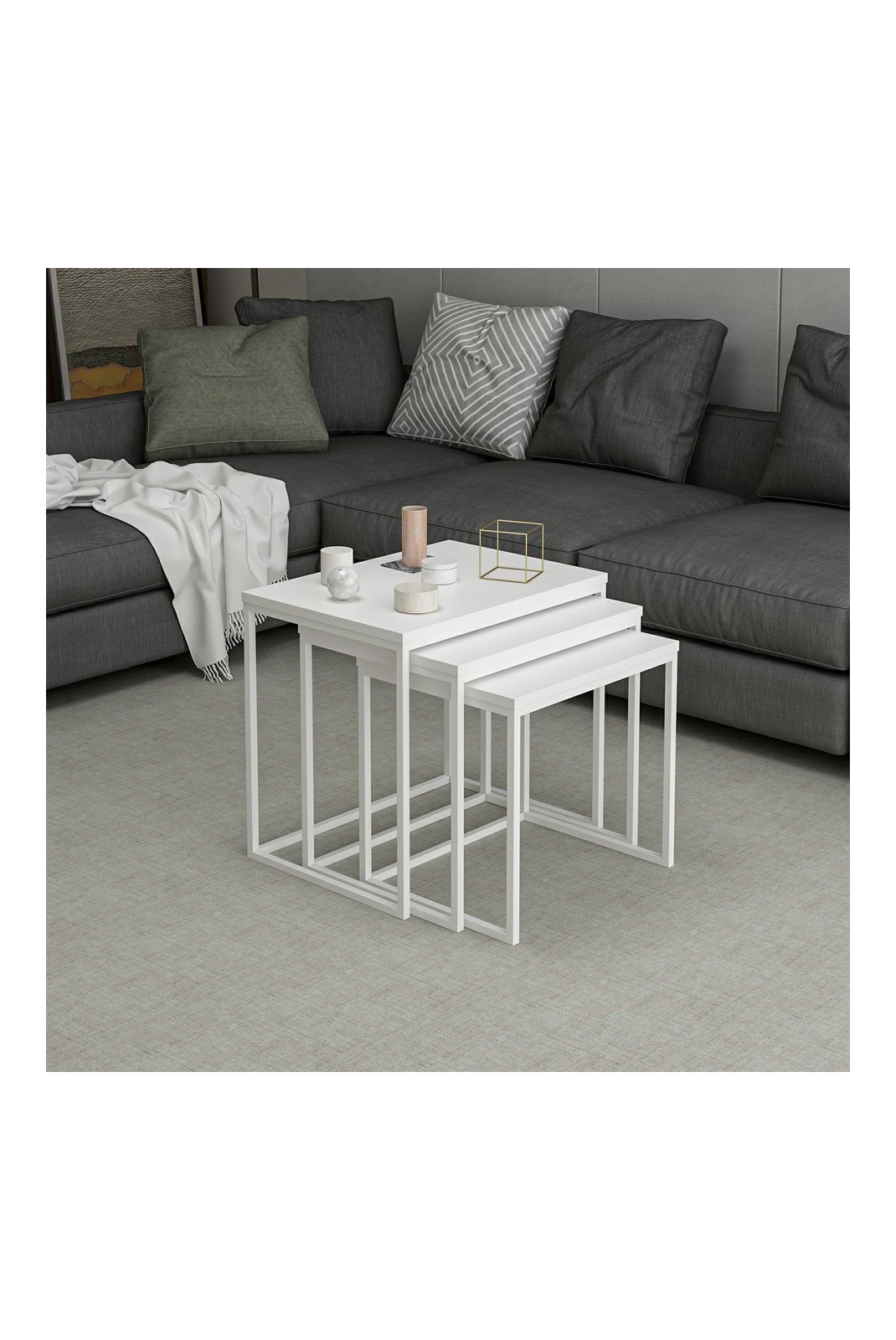 Table gigogne (3 pièces) - White - R1206