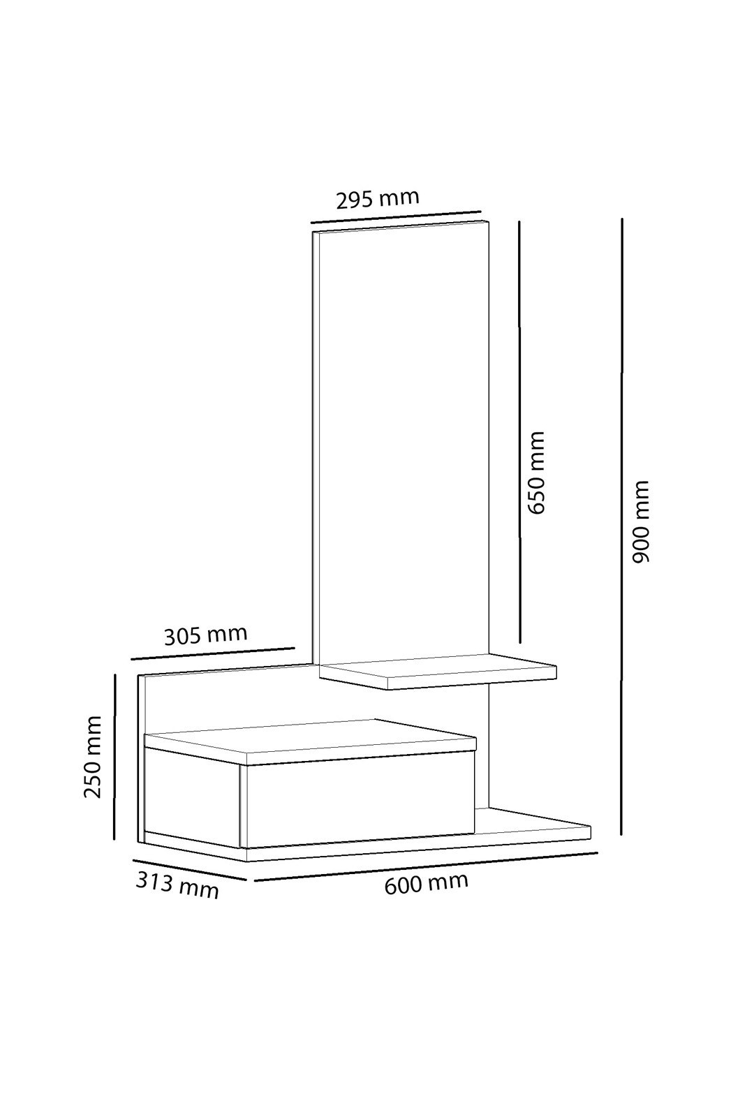 Porte-manteau - Oak / Anthracite - N1302