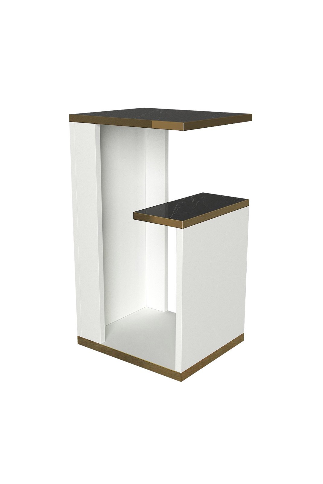 Table d'appoint - White / Gold / Black - H2830