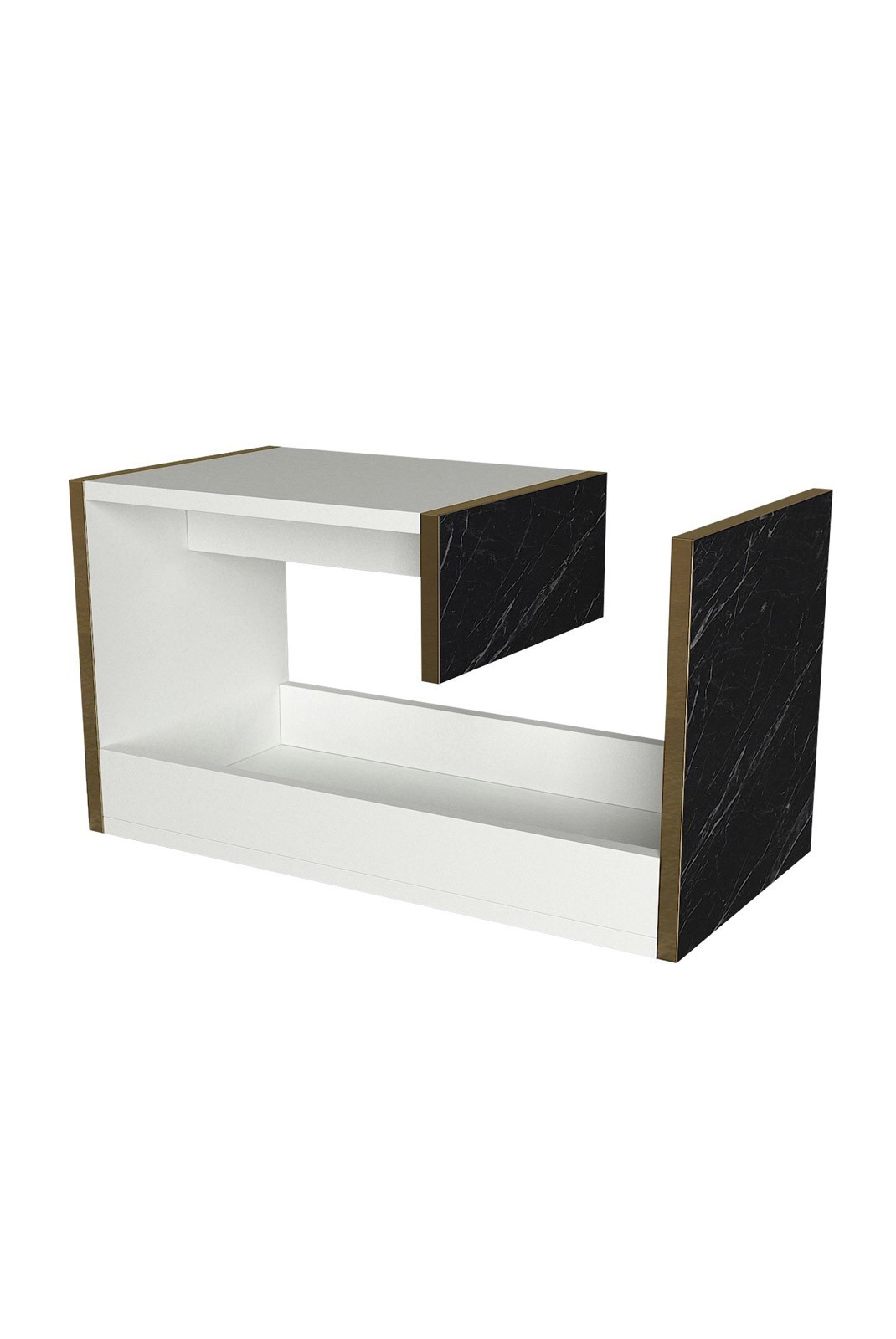 Table d'appoint - White / Gold / Black - H2830