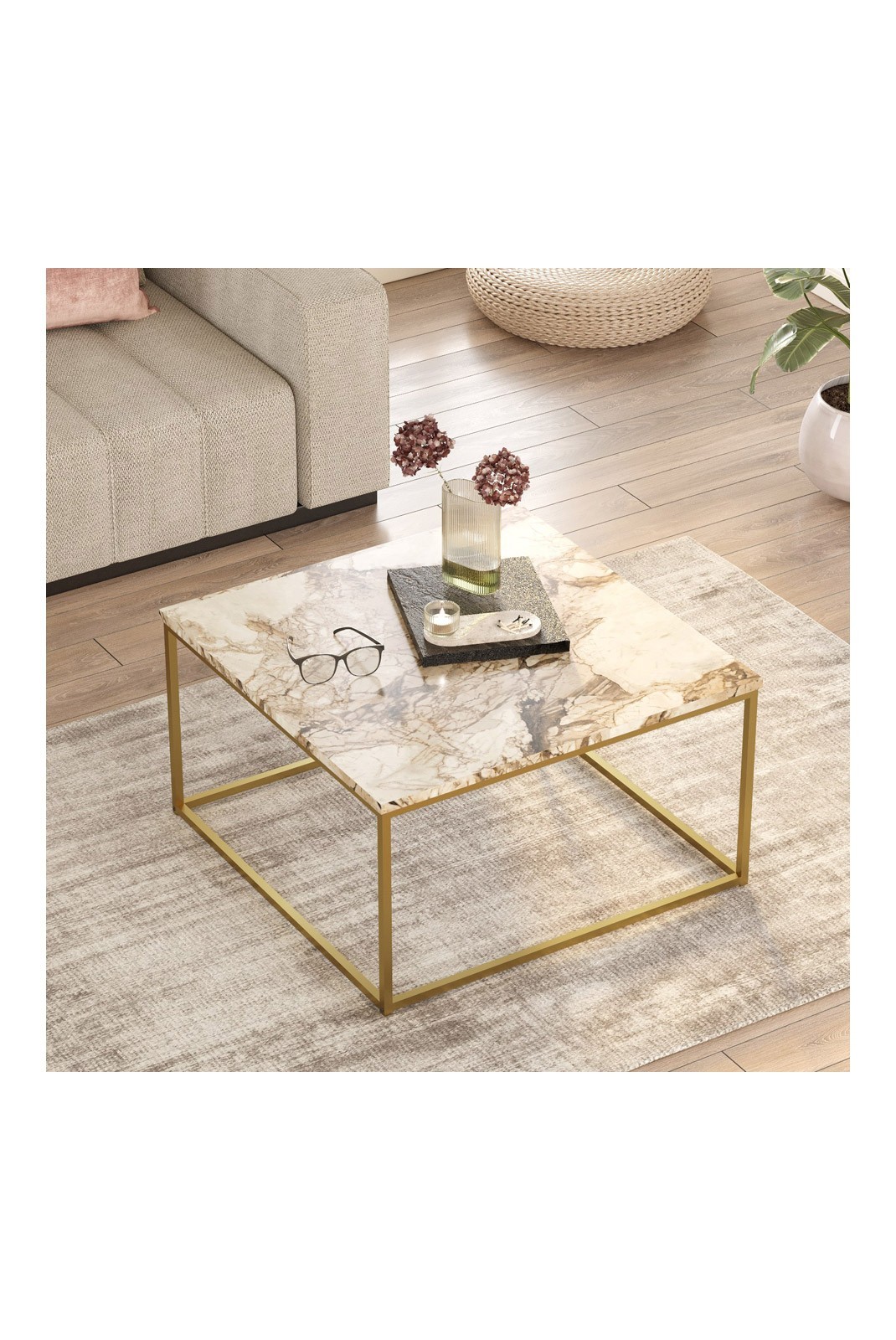 Table basse - White / Gold - S1242