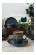 Ensemble de tasses à café (12 pièces) - Turquoise / Brown - M2252