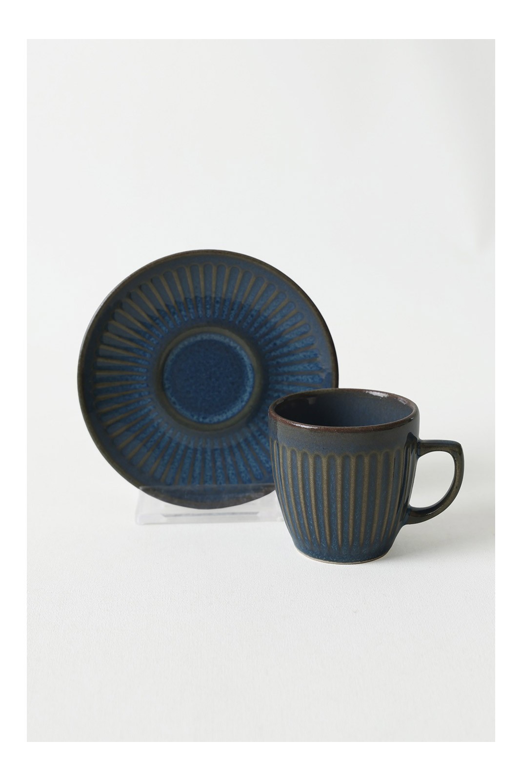 Ensemble de tasses à café (12 pièces) - Turquoise / Brown - M2252