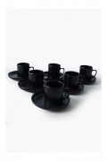 Ensemble de tasses à café (12 pièces) - Matte Black - M2256