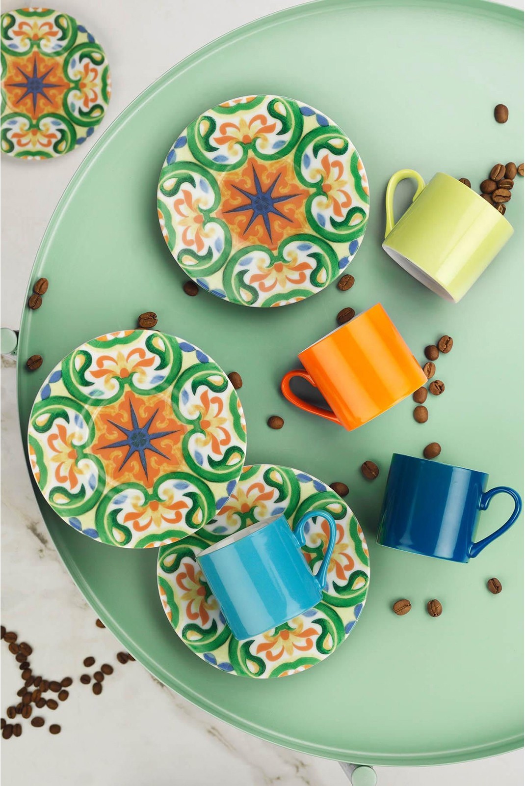 Ensemble de tasses à café (8 pièces) - Multicolor - P1905