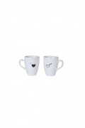 Ensemble de tasses (2 pièces) - White / Black - P3642