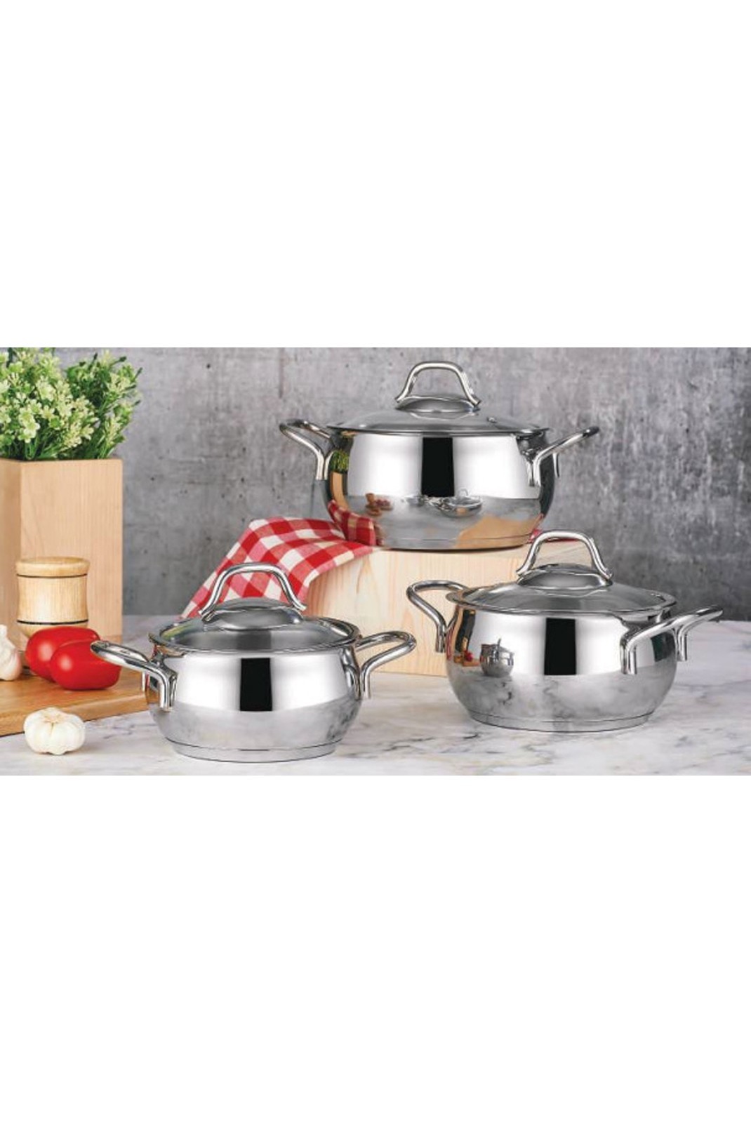 Ensemble de casseroles (6 pièces) - Steel - L3120