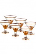 Ensemble de coupes à glace en verre (6 pièces) - Rose Gold - A4728