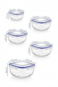 Boîte de conservation (5 pièces) - Transparent - M1135