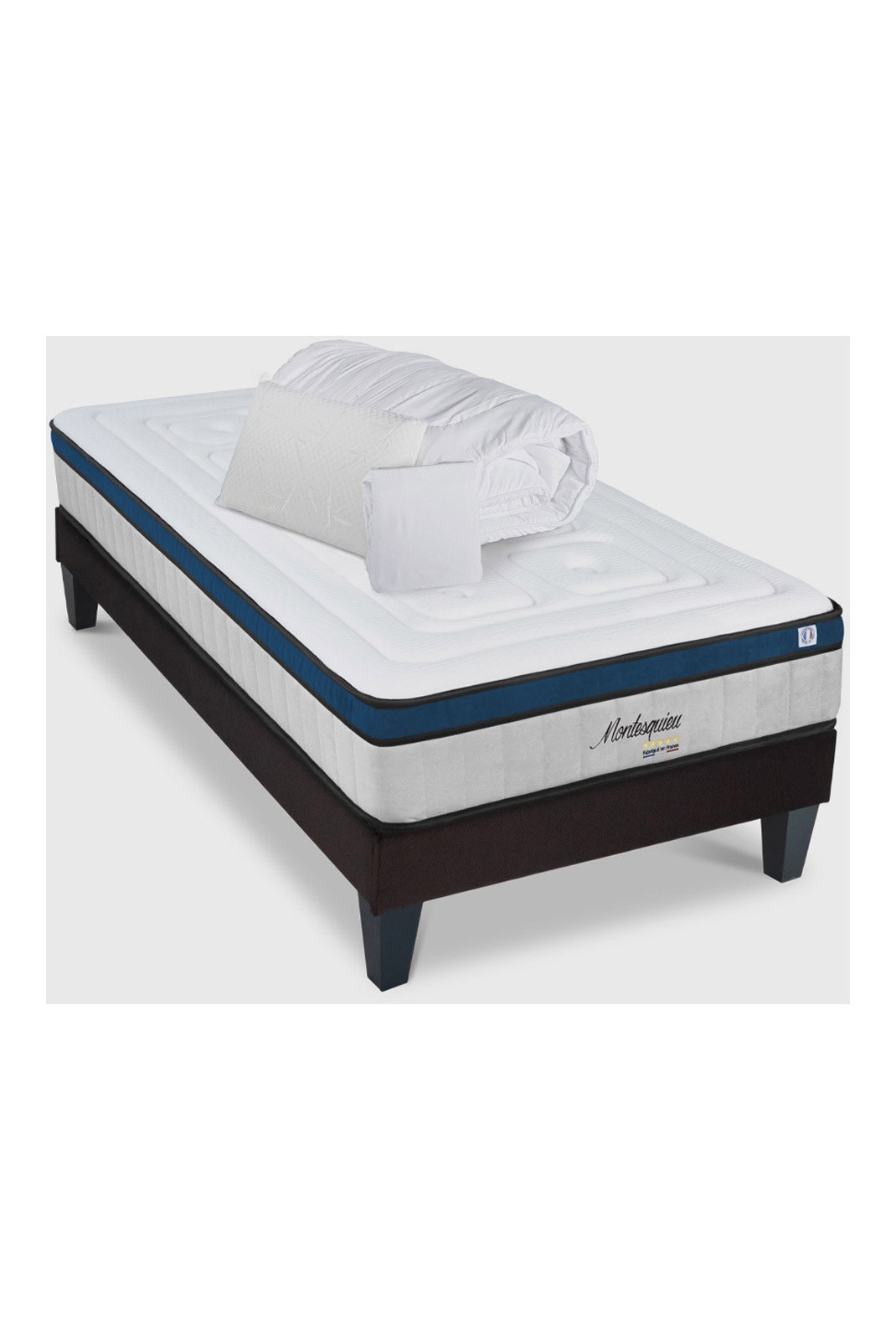 Matelas Montesquieu 90x200cm | Ressorts ensachés et Mémoite de forme