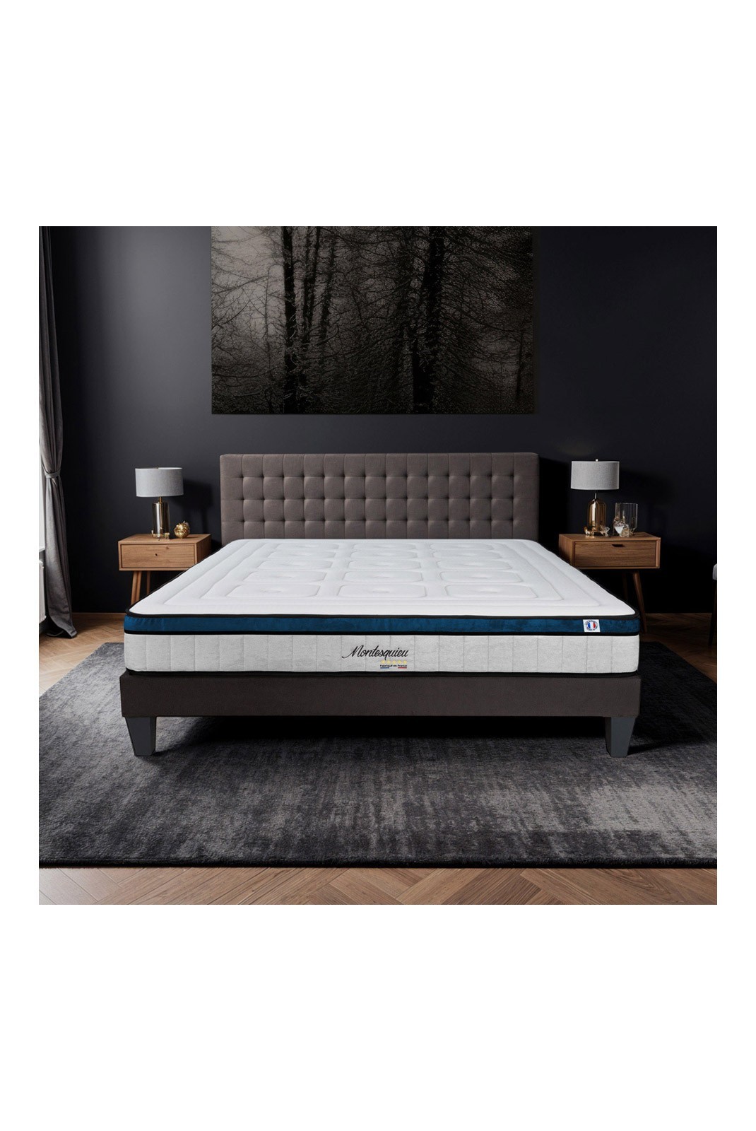 Matelas Montesquieu 140x190cm | Ressorts ensachés et Mémoite de forme