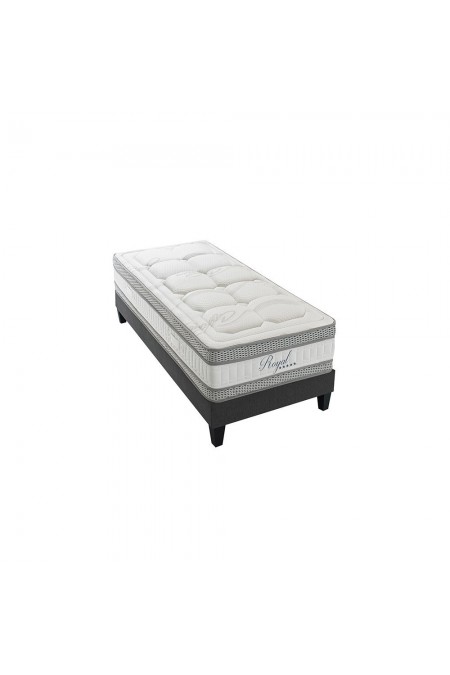 Ensemble Royal 5* 90x200 cm | Matelas Mémoire de forme + Sommier Bois