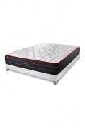 Ensemble Matelas BOOST 140x200 + Sommier Kit BLANC - SNBOOSTENS140200SKB