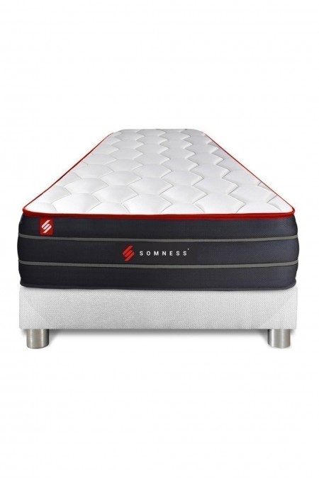 Ensemble Matelas BOOST 90x190 + Sommier Kit BLANC - SNBOOSTENS90190SKB