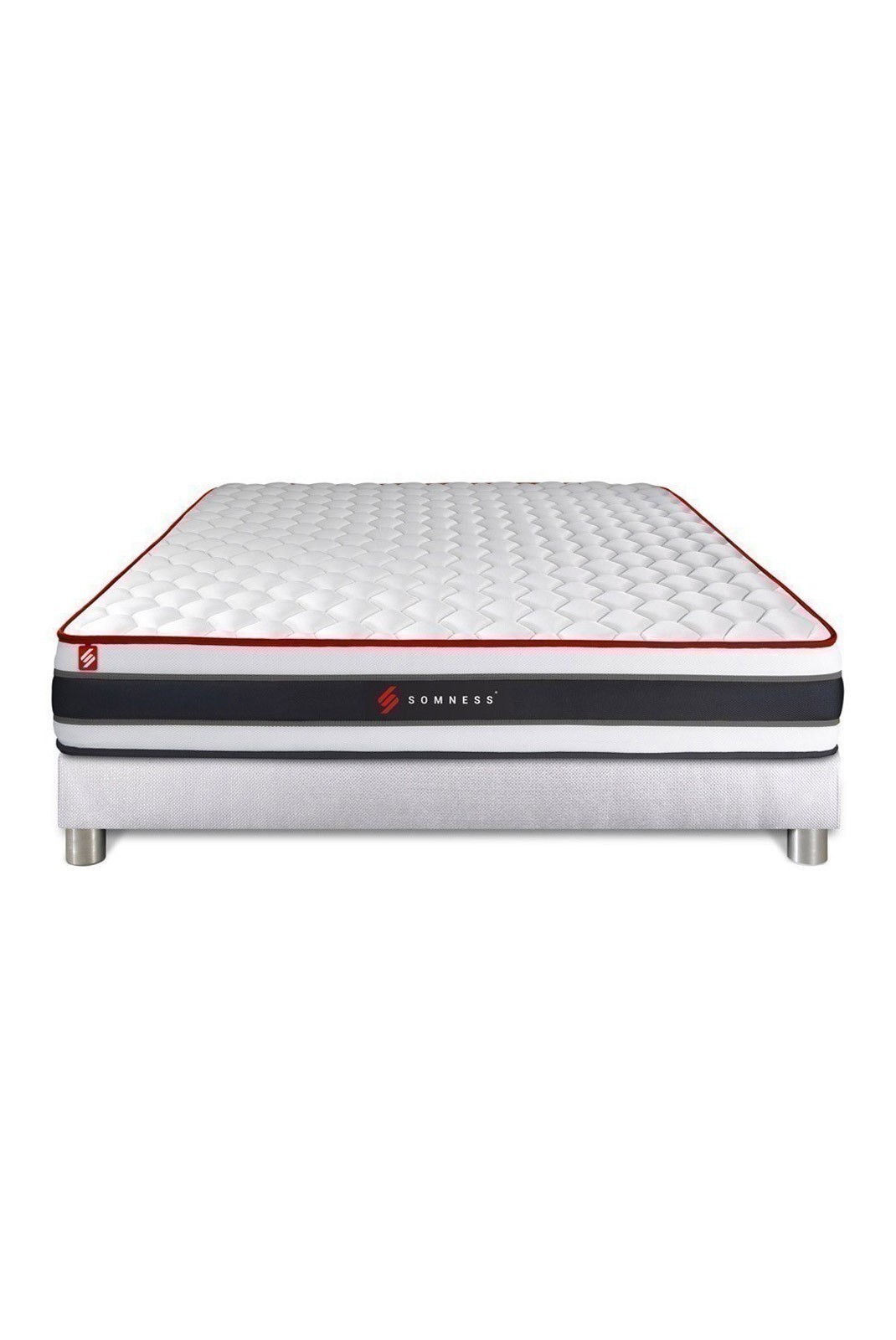 Ensemble Matelas ENERGY 140x200 + Sommier Kit BLANC - SNENERGYENS140200SKB