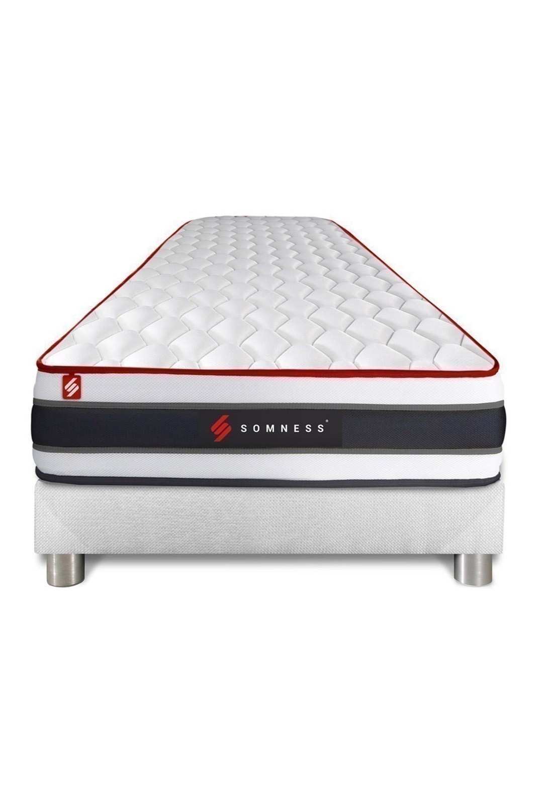 Ensemble Matelas ENERGY 90x200 + Sommier Kit BLANC - SNENERGYENS90200SKB