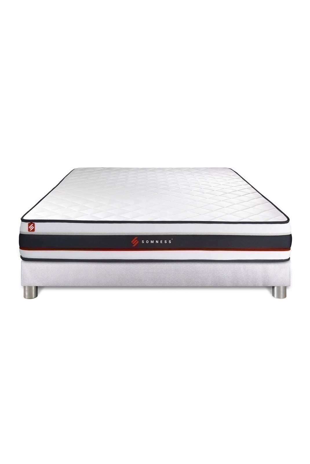 Ensemble Matelas FORM 140x190 + Sommier Kit BLANC - SNFORMENS140190SKB