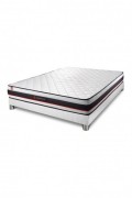 Ensemble Matelas FORM 140x190 + Sommier Kit BLANC - SNFORMENS140190SKB