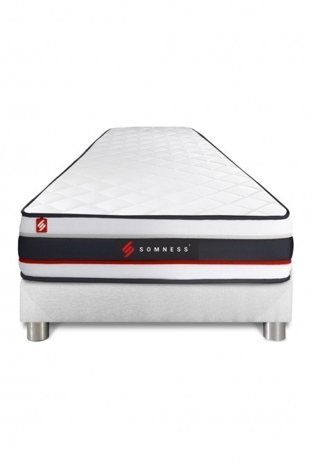 Ensemble Matelas FORM 90x190 + Sommier Kit BLANC - SNFORMENS90190SKB