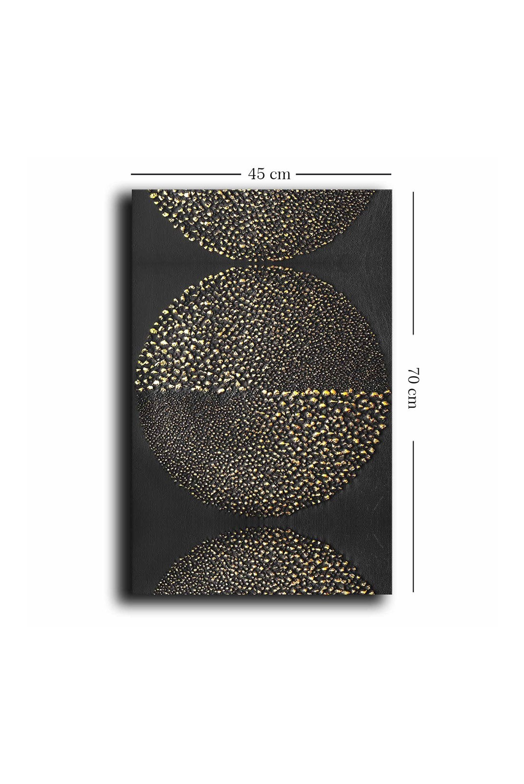 Peinture décorative sur toile - Gold / White / Black - F1178