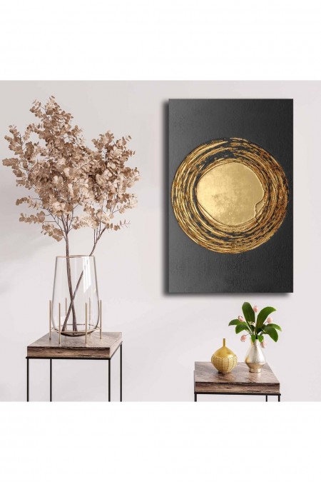 Peinture décorative sur toile - Gold / Black - F1183