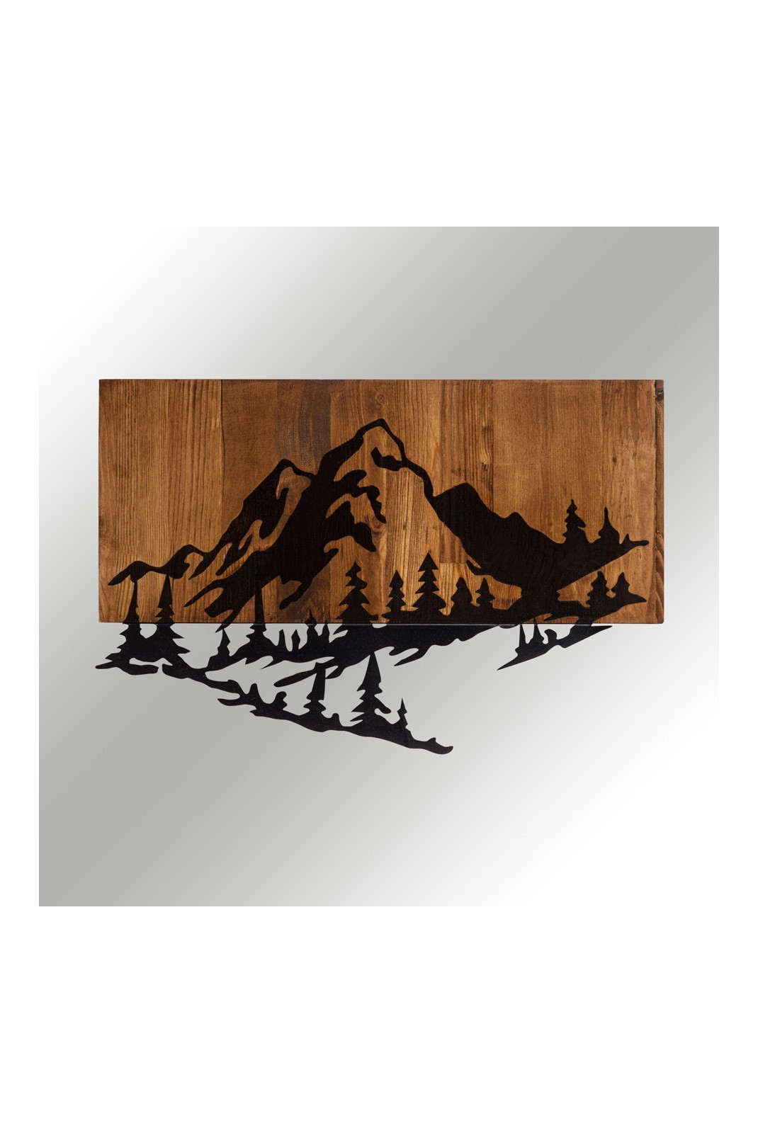 Accessoire mural décoratif en bois - Black / Walnut - Z1726