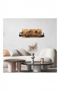 Accessoire mural décoratif en bois - Black / Walnut - Z1855