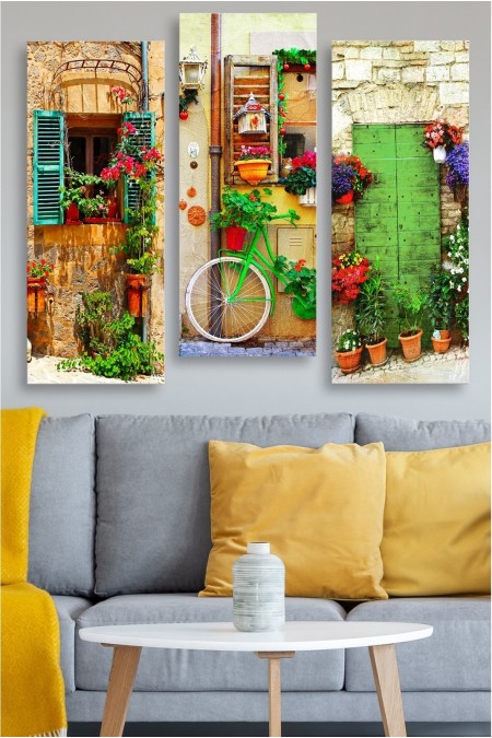 Tableau décoratif en MDF (3 pièces) - Multicolor - V5188