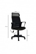 Chaise de bureau - Black - 1117