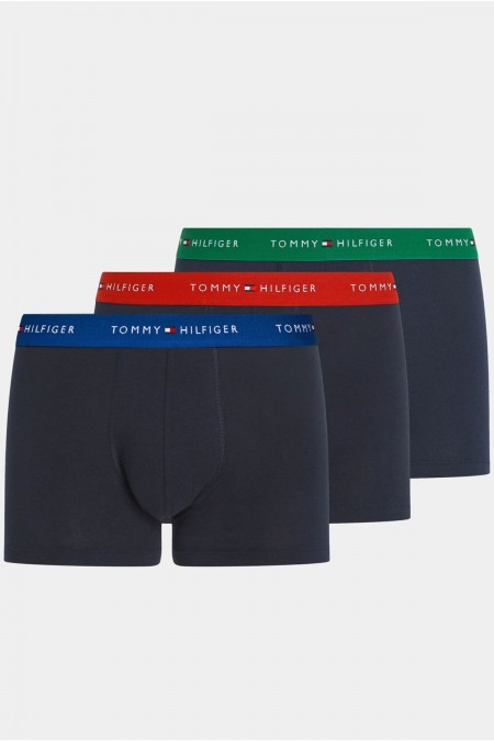 Tripack boxers coton stretch Tommy Hilfiger 0WN Blue Ink/Orn Green/Primary Red UM0UM02763