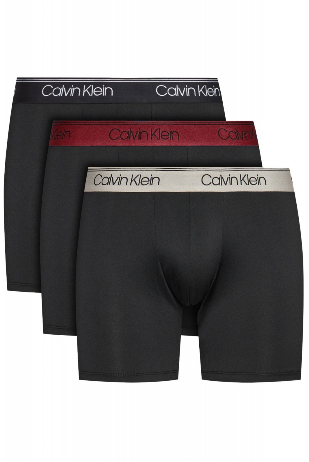 Coffret de 3 boxers stretch microfibre Calvin klein Q84 B- BLACK, SYRAH, COCOON WBS 000NB2570A